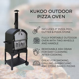 KuKoo Pizza oven - buiten + Pizzaschep