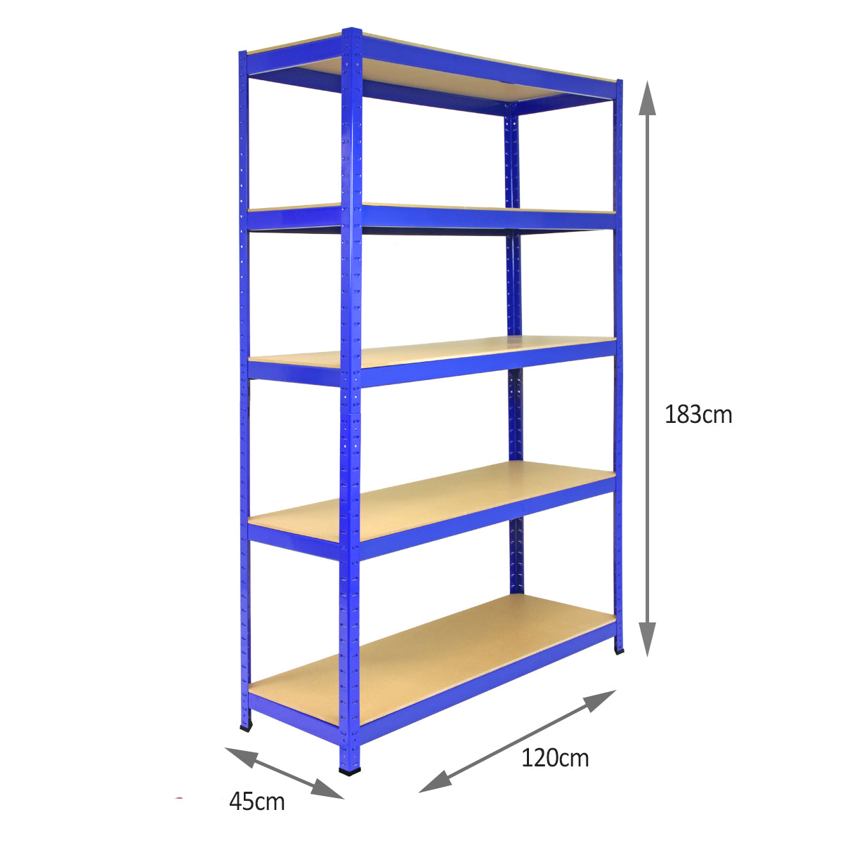 T-Rax Stellingkast - 120 x 45 x 180 cm - Blauw