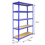 T-Rax Stellingkast - 120 x 45 x 180 cm - Blauw