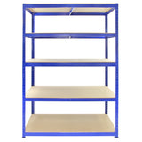 Monster Racking T-Rax Sterke Opslagrekken, Blauw, 120cm B, 60cm D, Set van 10