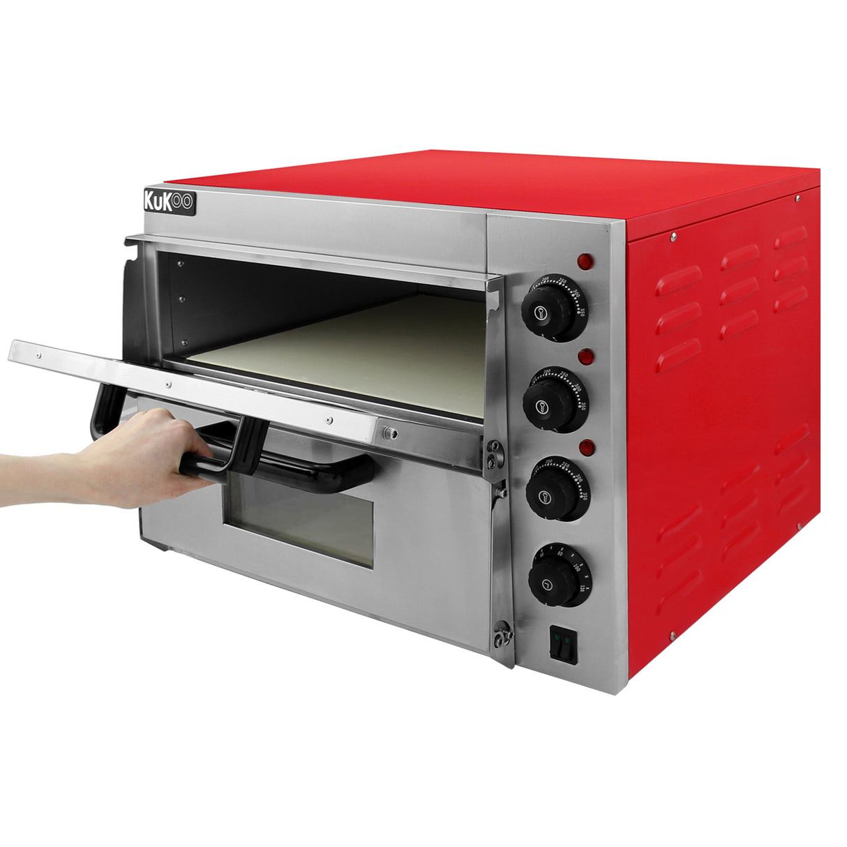 KuKoo Elektrische Pizza Oven Twee Kamers