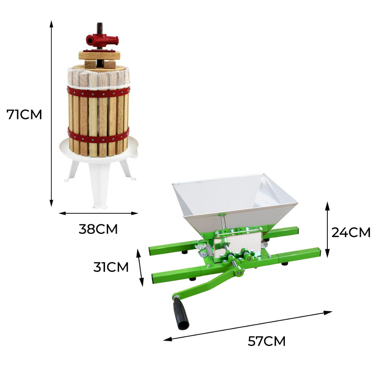 KuKoo Fruit Crusher & 18 Liter Fruitpers