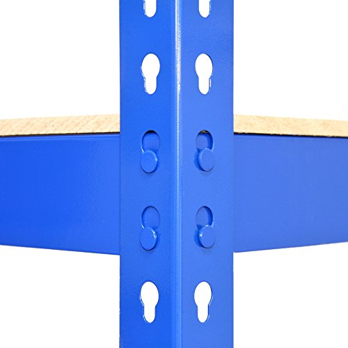 2 x T-RAX Blue Metal Racking Units 75cm x 150cm x 30cm with Free Bay Connectors