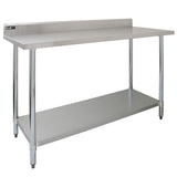 KuKoo RVS Werktafel met Opstaande Rand en Bodemschap 150cm