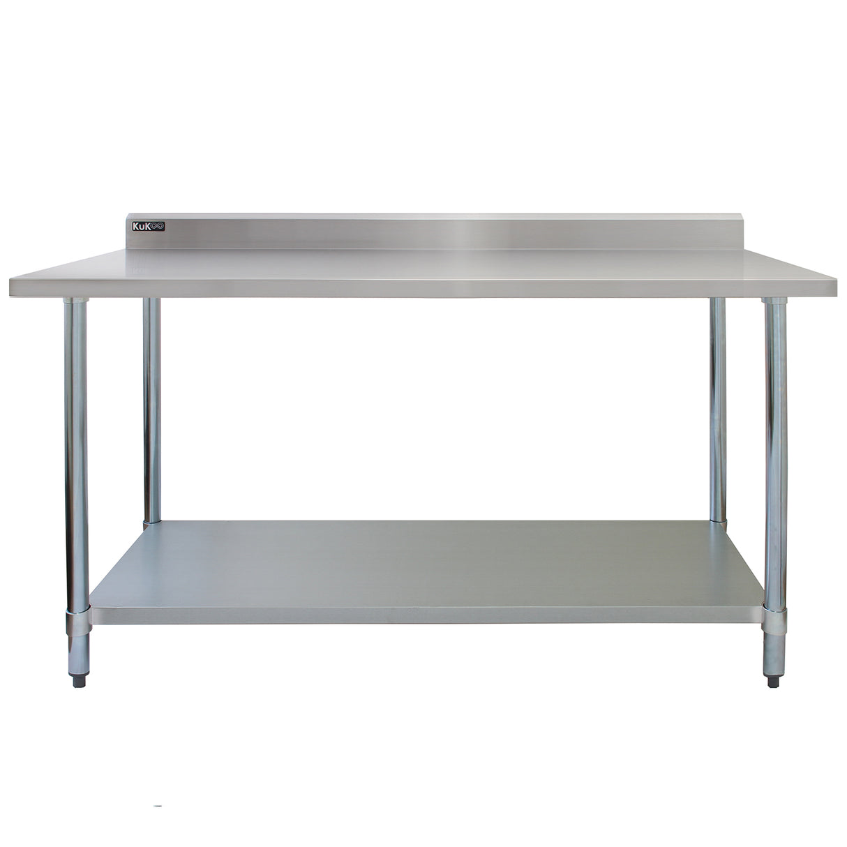 KuKoo RVS Werktafel met Opstaande Rand en Bodemschap 180cm