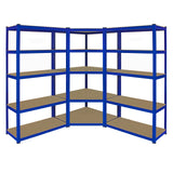 3 x T-rax Stellingkasten - 90x45x180 cm - Blauw