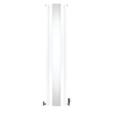 Ovale Spiegelradiator & Kleppen - 1800mm x 380mm - Wit