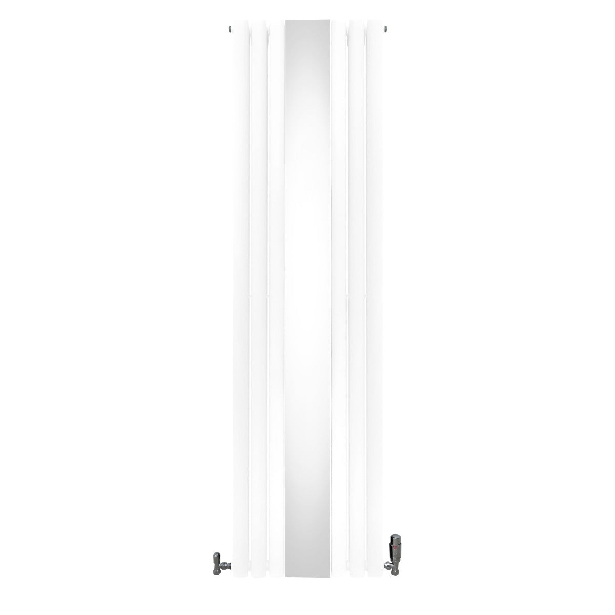 Ovale Spiegelradiator & Kleppen - 1800mm x 500mm - Wit