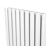 Ovale Kolomradiator & TRV Chroomkranen - 600mm x 600mm – Wit