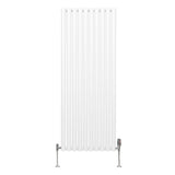 Ovale Kolomradiator & TRV Chroomkranen - 1600mm x 600mm – Wit