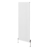 Ovale Kolomradiator & TRV Chroomkranen - 1800mm x 600mm – Wit