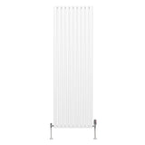 Ovale Kolomradiator & TRV Chroomkranen - 1800mm x 600mm – Wit