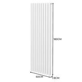 Ovale Kolomradiator & TRV Chroomkranen - 1800mm x 600mm – Wit