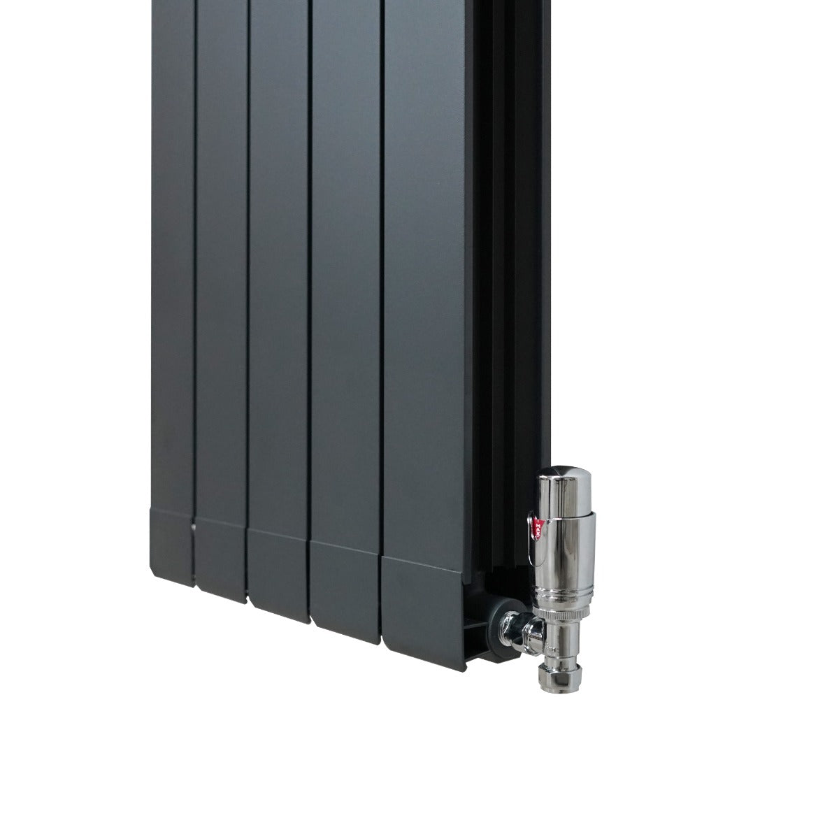 Aluminium Radiator & Kleppen - 1800mm x 315mm - Antraciet Grijs