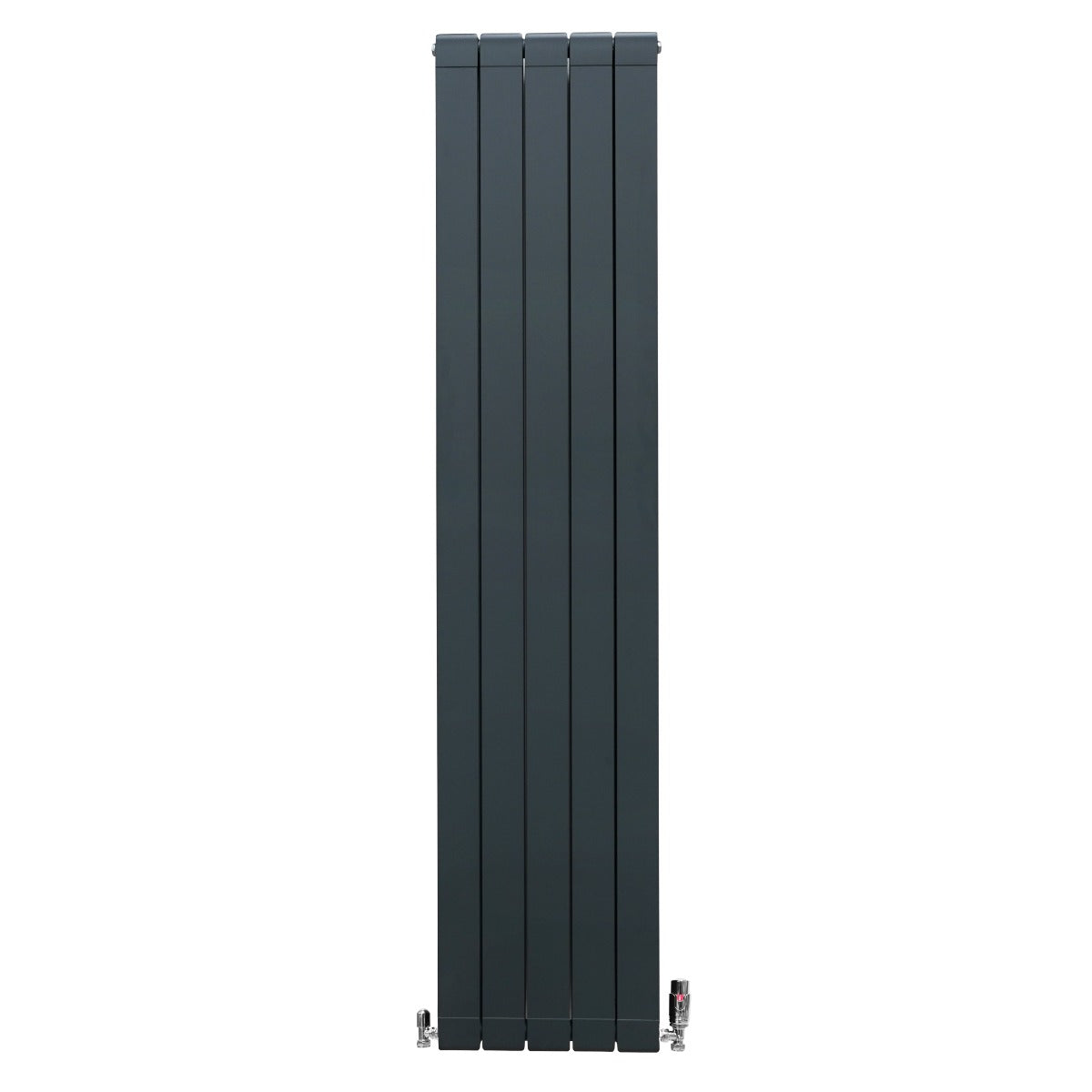 Aluminium Radiator & Kleppen - 1800mm x 395mm - Antraciet Grijs