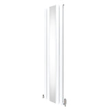 Platte Spiegel Radiatoren & TRV Chroom Kleppen - 1800mm x 425mm - Wit