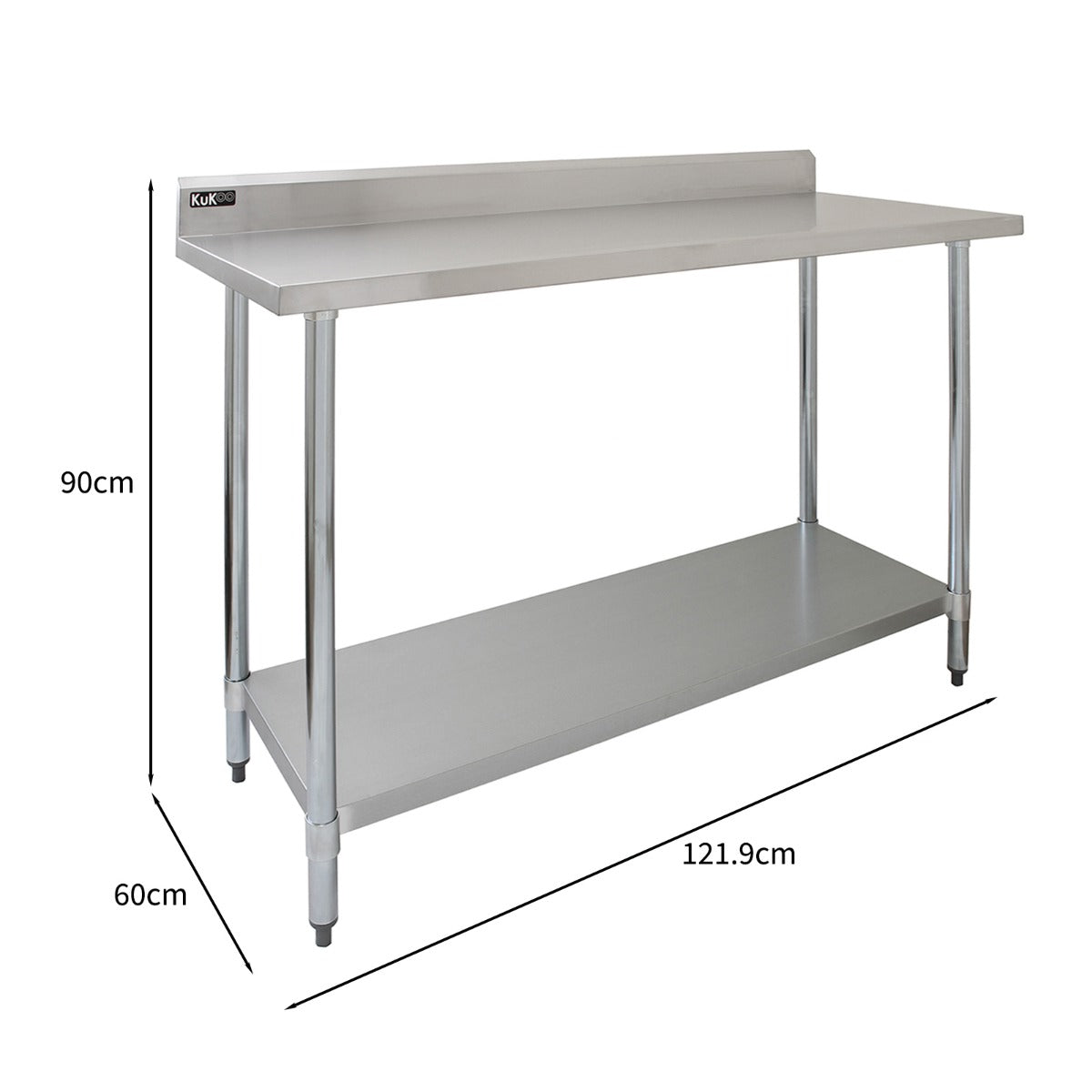 Commerciële RVS Horeca Werktafel - 120 x 60 x 90 cm