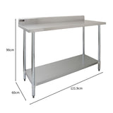 Commerciële RVS Horeca Werktafel - 120 x 60 x 90 cm