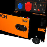 T-Mech Stille Diesel generator - Driefasig 400V - Gesloten Frame