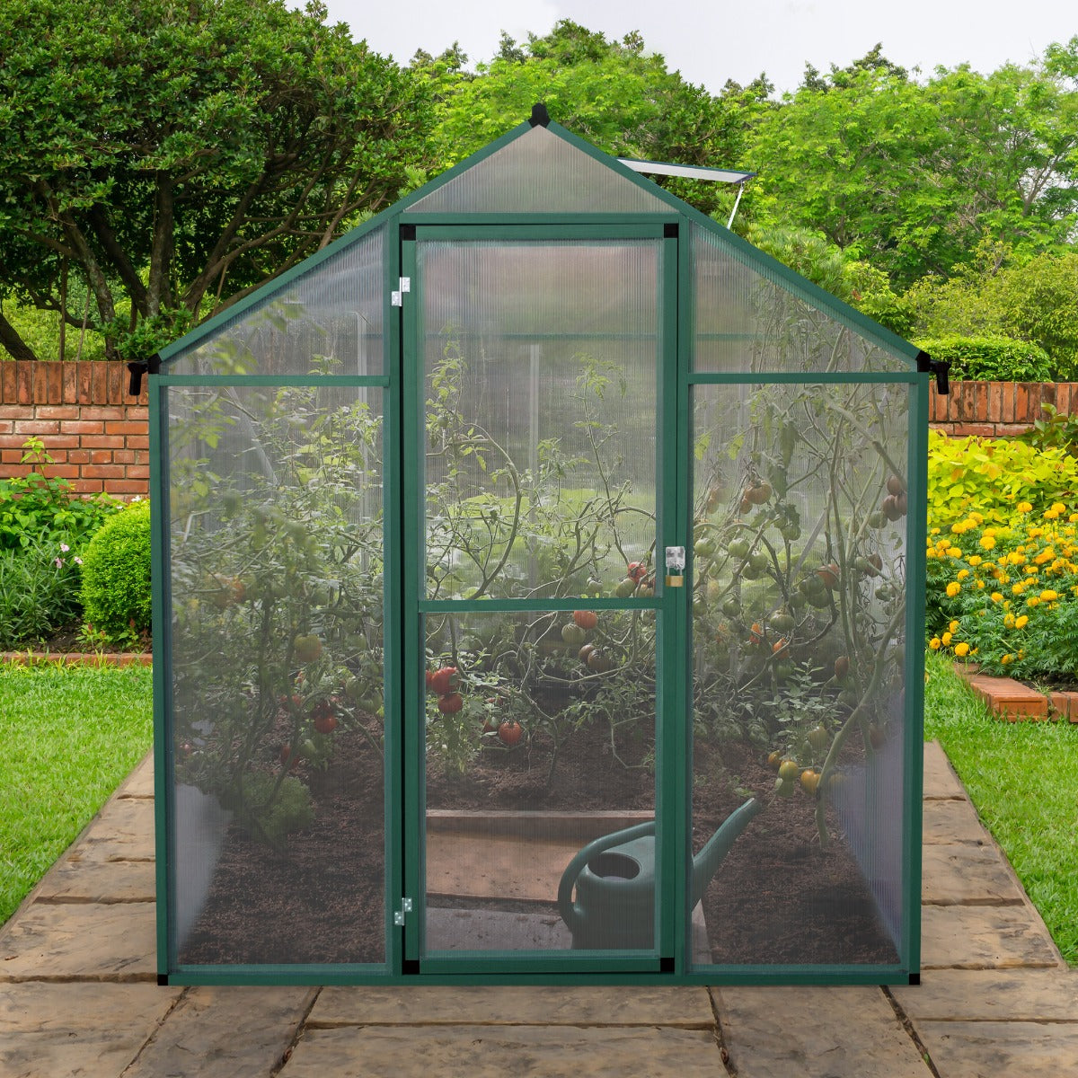 Tuinkas  - Polycarbonaat - 185 x 120 x 194 cm - Groen