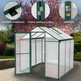 Tuinkas - Polycarbonaat - 180 x 180 x 194 cm - Groen