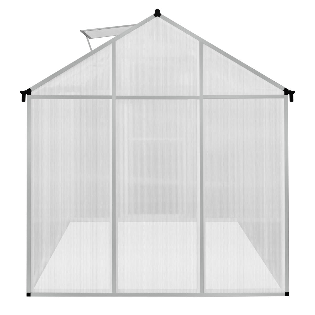 Tuinkas - Polycarbonaat - 180 x 180 x 194 cm - Zilver