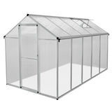 Tuinkas - Polycarbonaat - 180 x 320 x 194 cm - Zilver