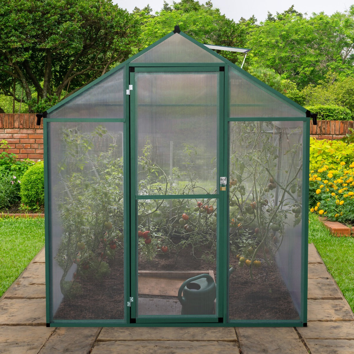 Tuinkas - Polycarbonaat - 180 x 240 x 194 cm – Groen