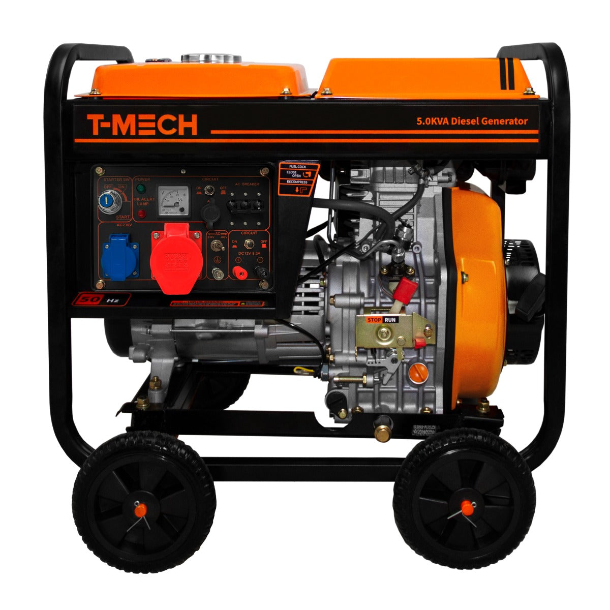 T-Mech Stille Diesel generator - Driefasig 400V 5.7kVA