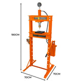 Hydraulische Werkplaatspers met Manometer - 20 Ton