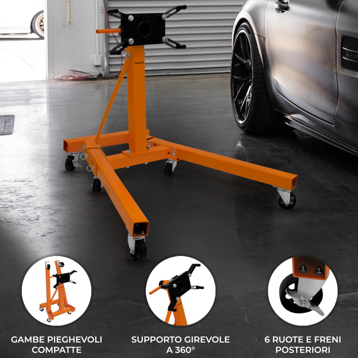 T-Mech Opvouwbare Motorsteun 900kg