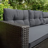 Rotan Hoekset Loungeset Dining - 9 Personen - Zwart