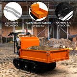 Gevolgde Mini Dumper Benzine Transporteur