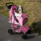 Hondenbuggy met Regenhoes - Roze