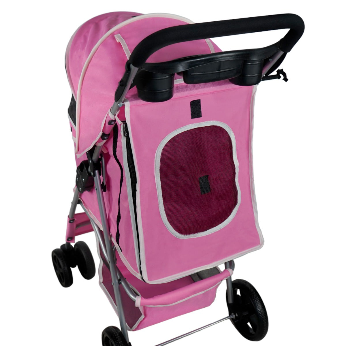 Hondenbuggy met Regenhoes - Roze