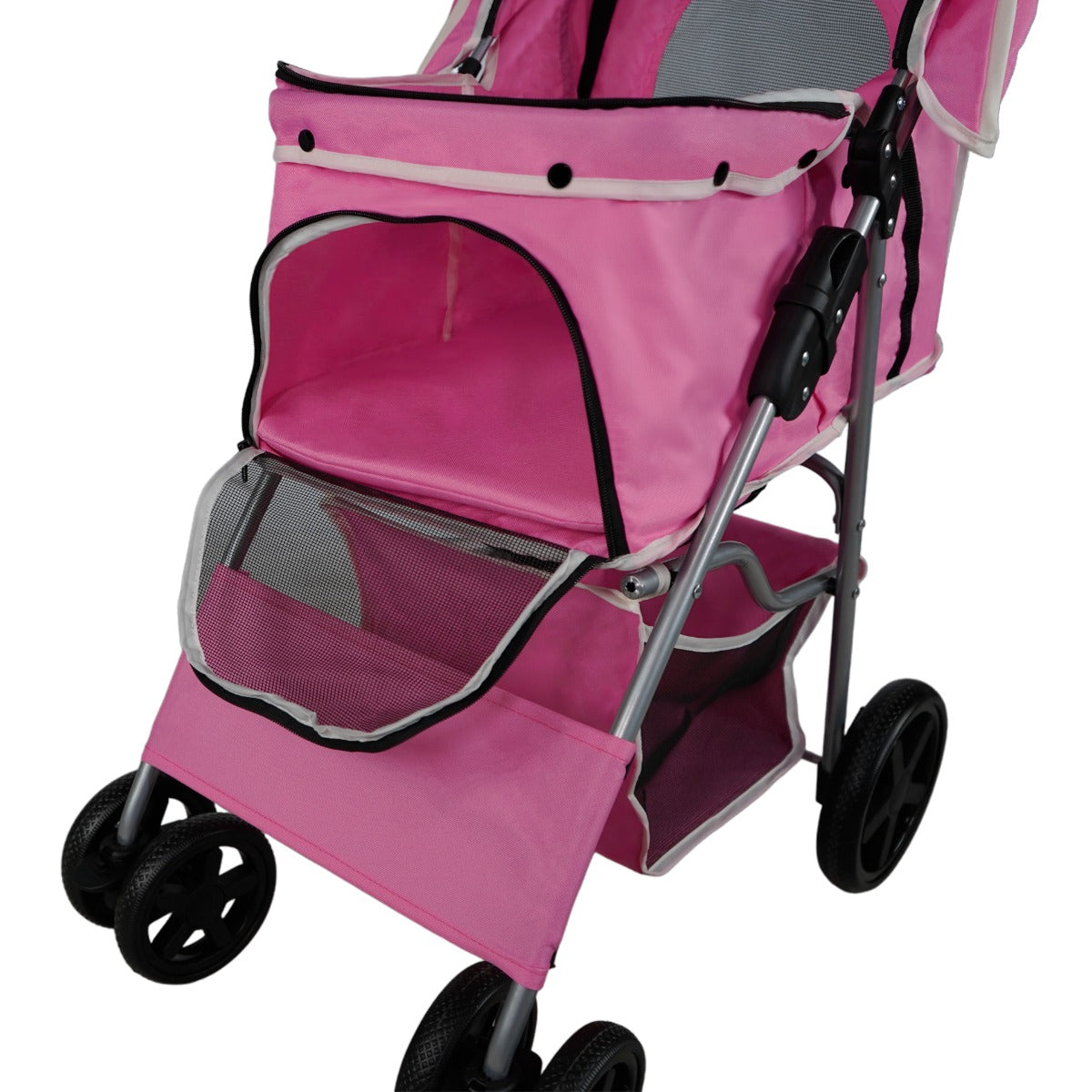 Hondenbuggy met Regenhoes - Roze