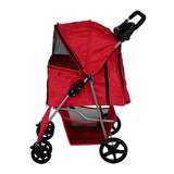 Hondenbuggy met Regenhoes - Rood