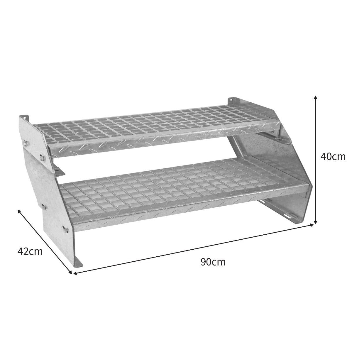 Verstelbare 2-delige Verzinkte Trap - 900 mm Breed