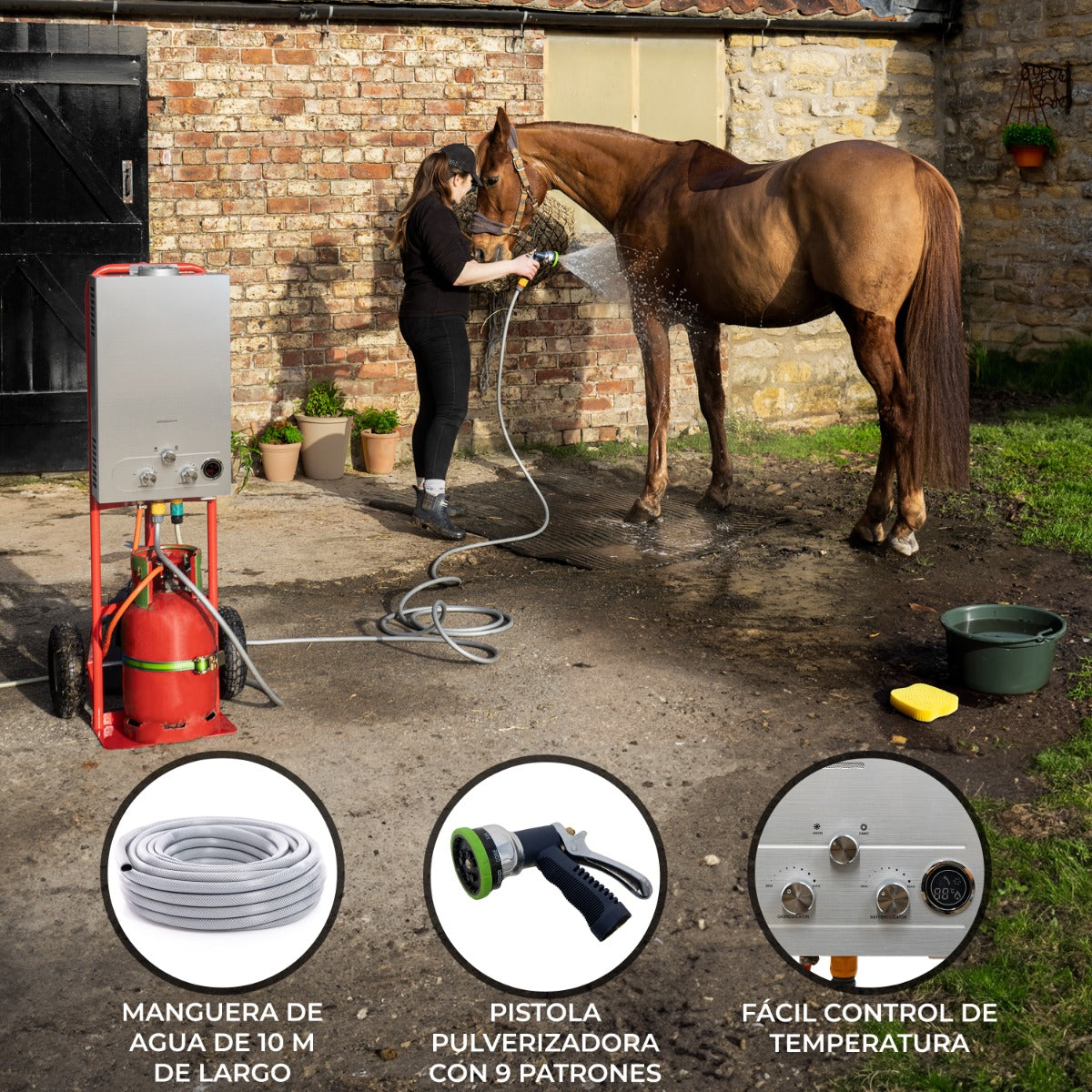 Draagbare Paarden Douche 18L