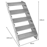 Verstelbare 5-delige verzinkte trap - 600 mm breed