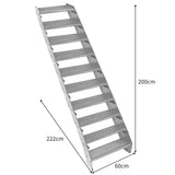 Verstelbare 10-delige verzinkte trap - 600 mm breed