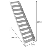 Verstelbare 11-delige verzinkte trap - 600 mm breed