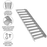 Verstelbare 12-delige verzinkte trap - 900 mm breed