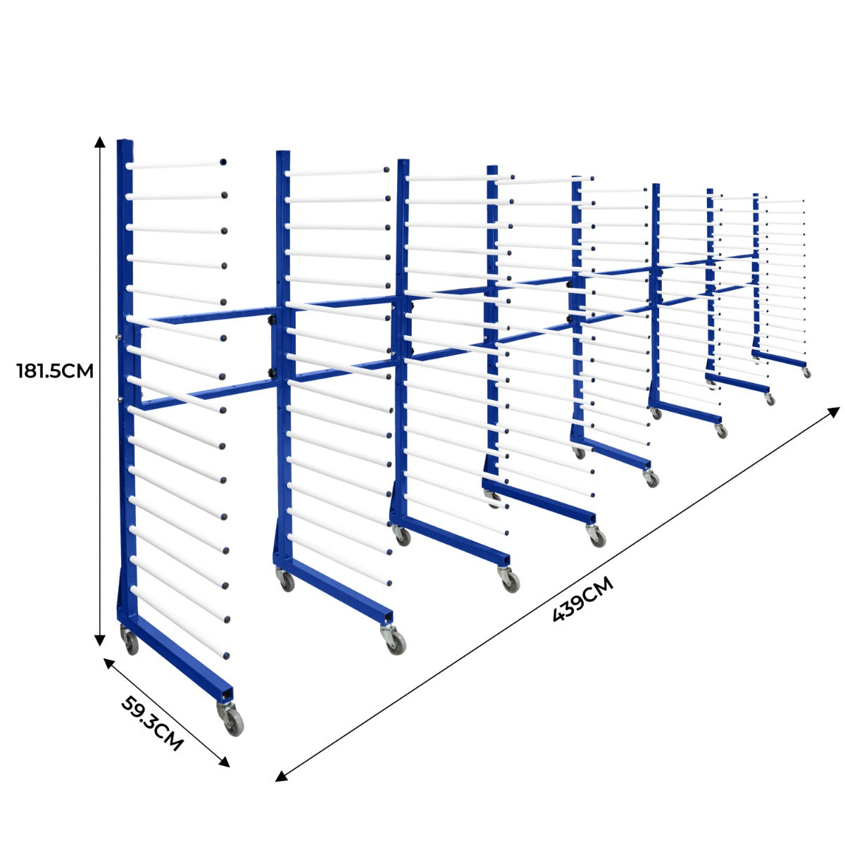 Combi Spuitdroogrek Trolley x 4 & 3 Connectors