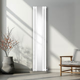 Ovale Spiegelradiator - 1800mm x 380mm - Wit