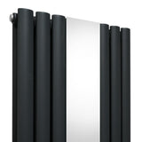 Ovale Spiegelradiator - 1800mm x 500mm - Grijs