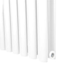 Ovale Kolomradiator - 600mm x 600mm - Wit