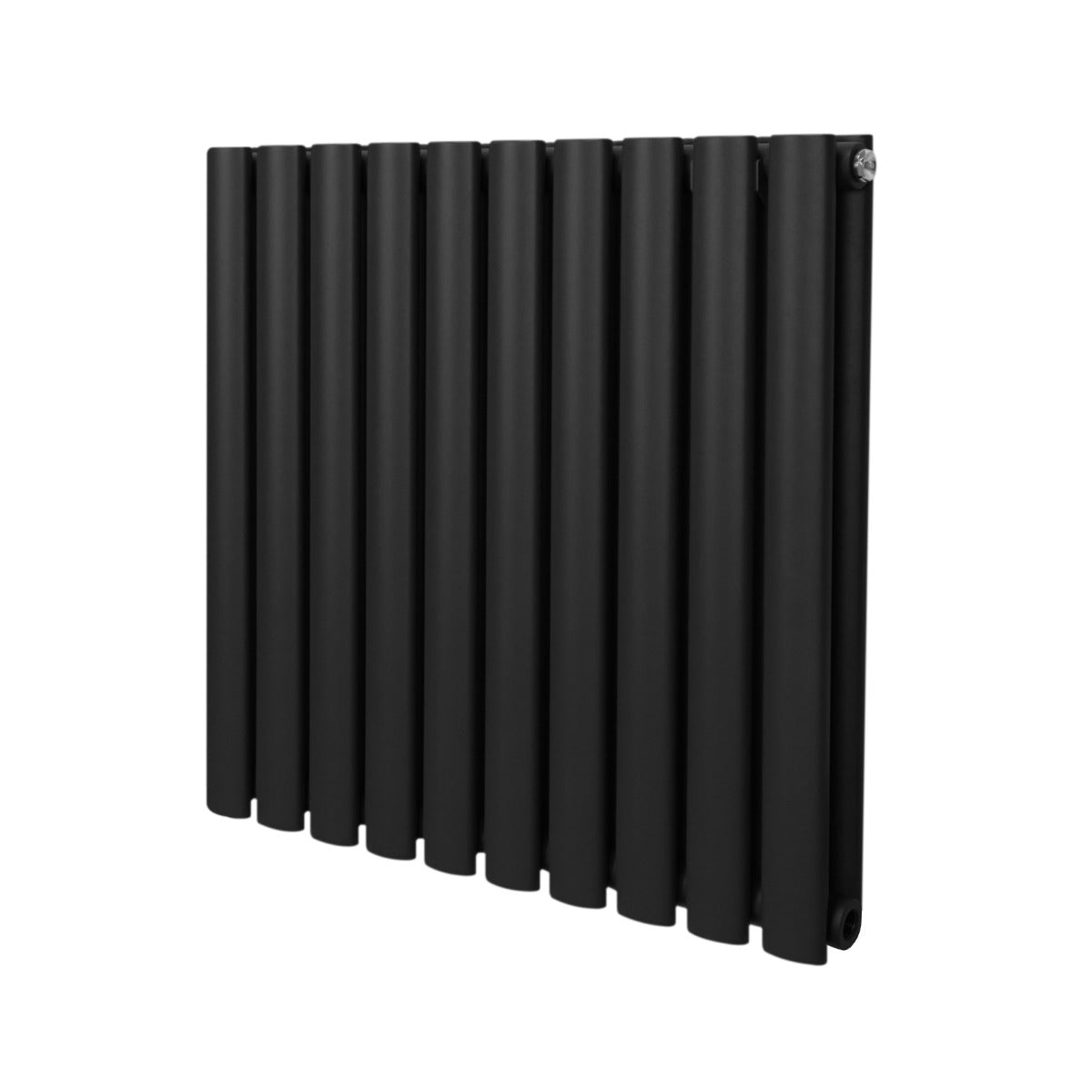 Ovale Kolomradiator - 600mm x 600mm - Zwart