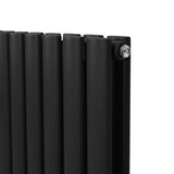 Ovale Kolomradiator - 600mm x 600mm - Zwart