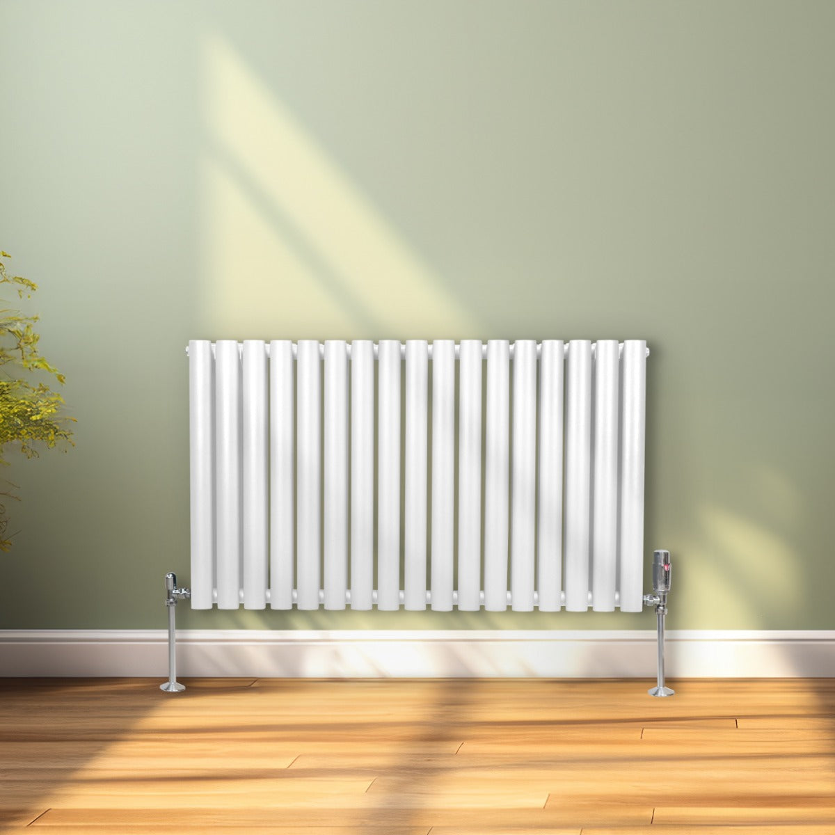 Ovale Kolomradiator - 600mm x 1020mm - Wit